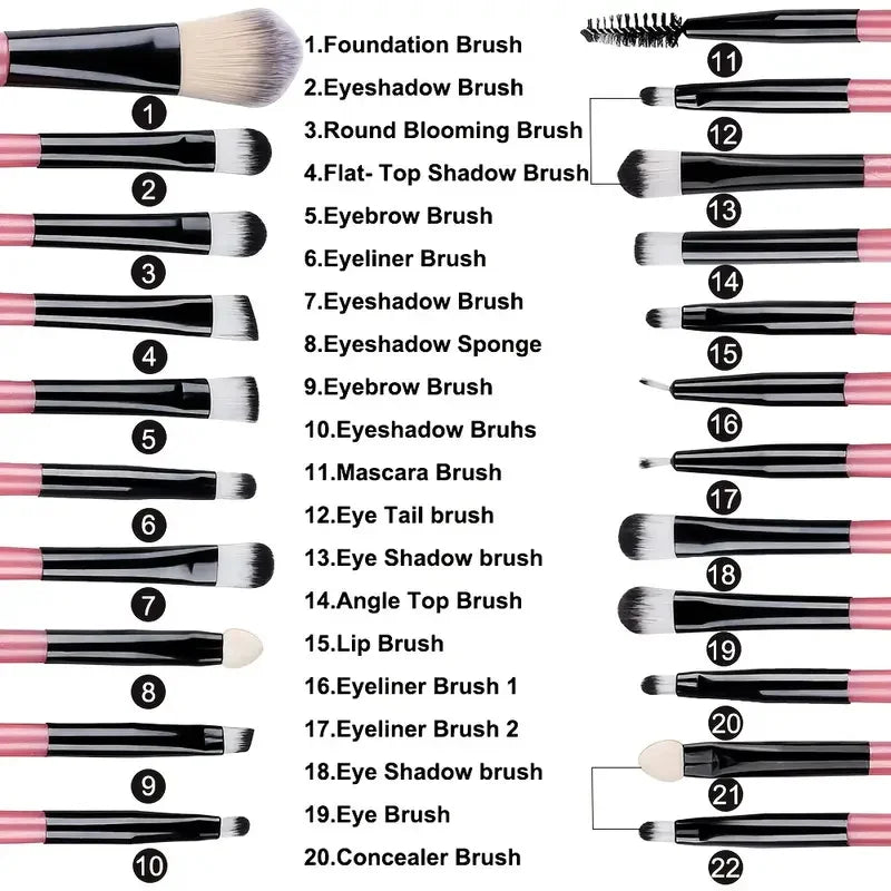 20-Piece Makeup Brush Set