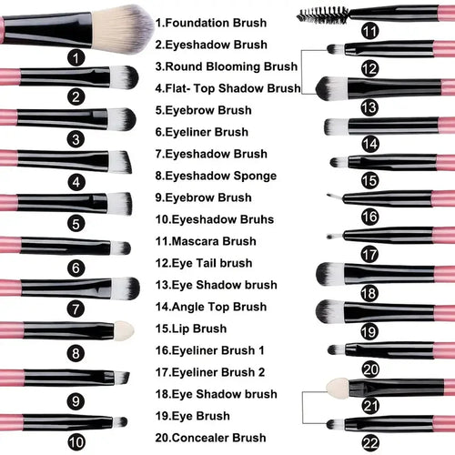 20-Piece Makeup Brush Set