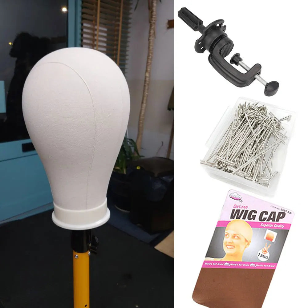Pro Canvas Wig Head Set