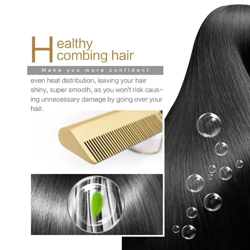 2-in- Electric Hot Comb Hair Straightener