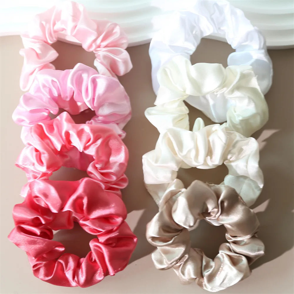 8-Piece Elastic Hair Scrunchie Set