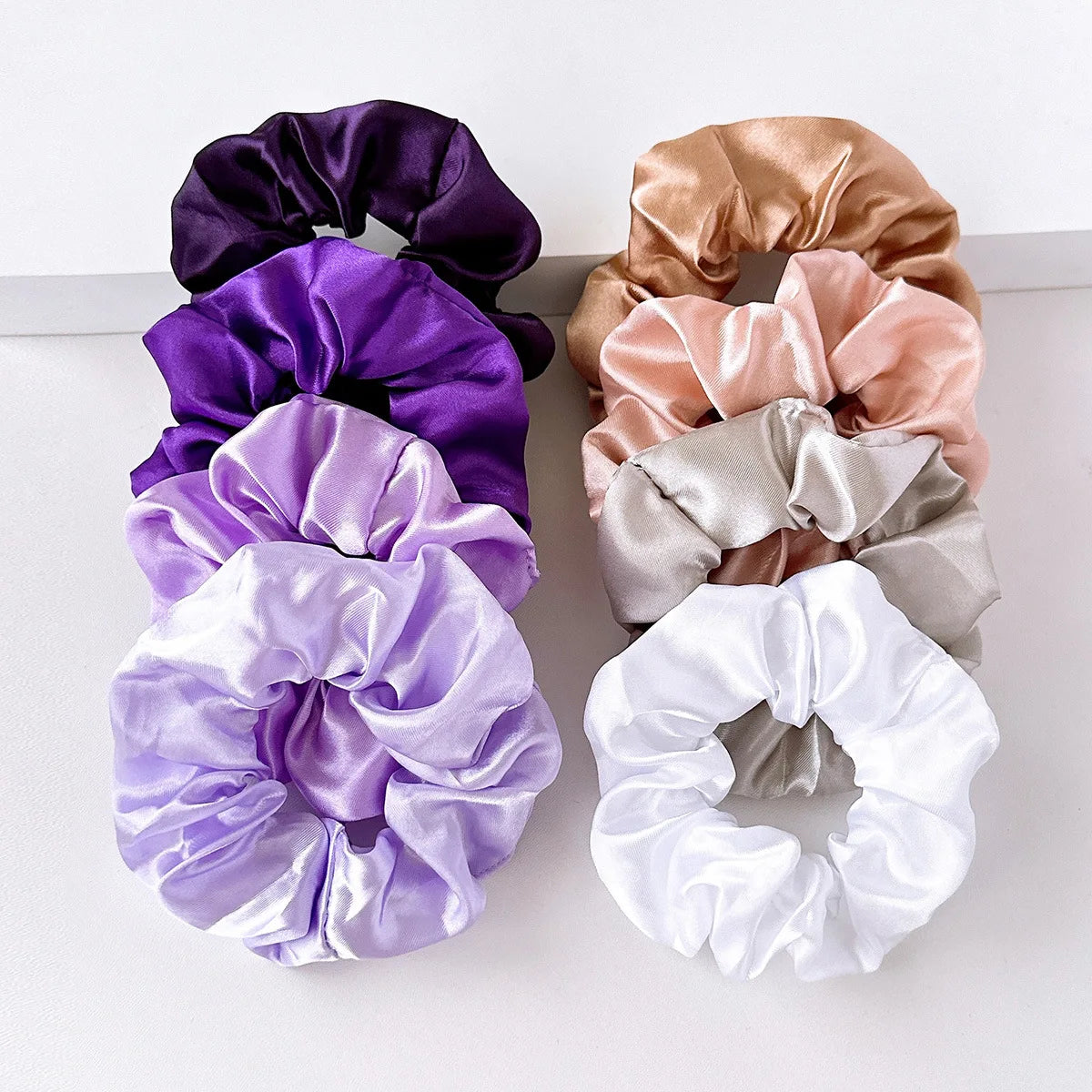 8-Piece Elastic Hair Scrunchie Set