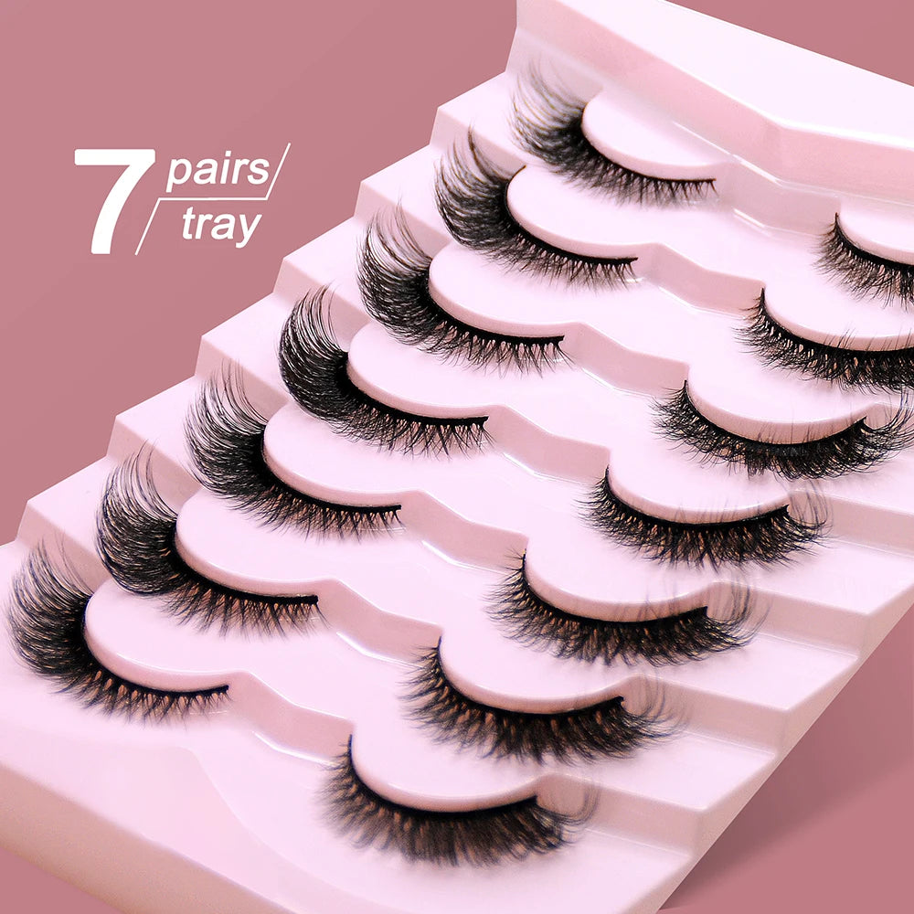 7-Pair Wispy Faux Mink Strip Lash Set
