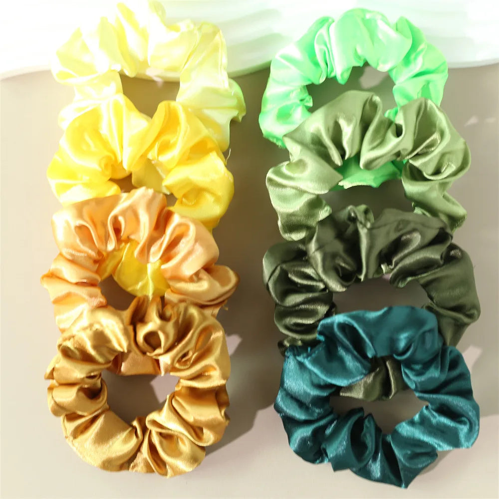 8-Piece Elastic Hair Scrunchie Set