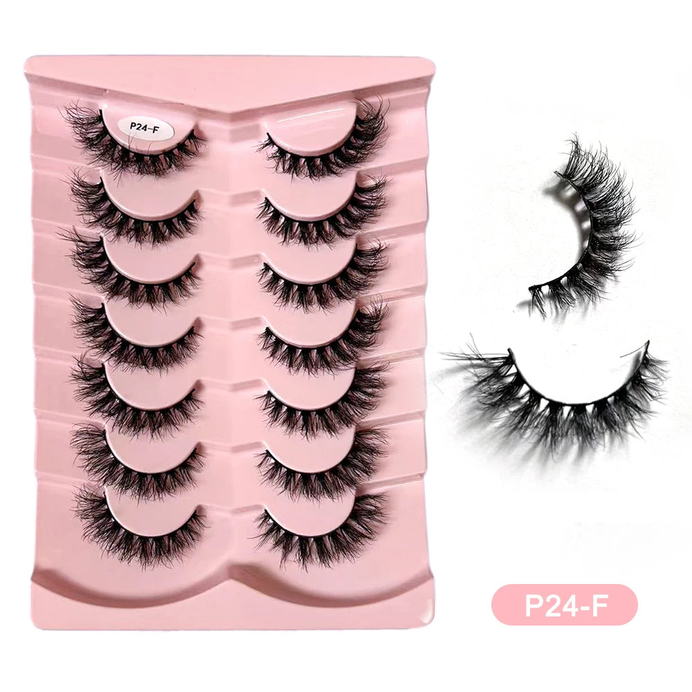 7-Pair Wispy Faux Mink Strip Lash Set